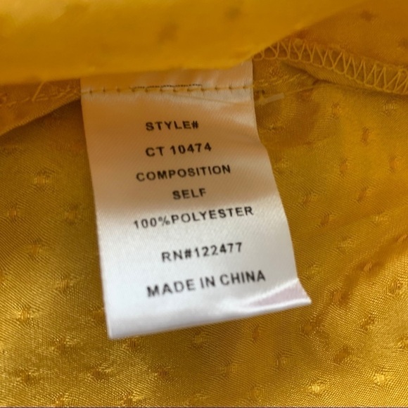 Nordstrom NSR Dot tank top sleeveless MEDIUM yellow gold NWT - Picture 8 of 9